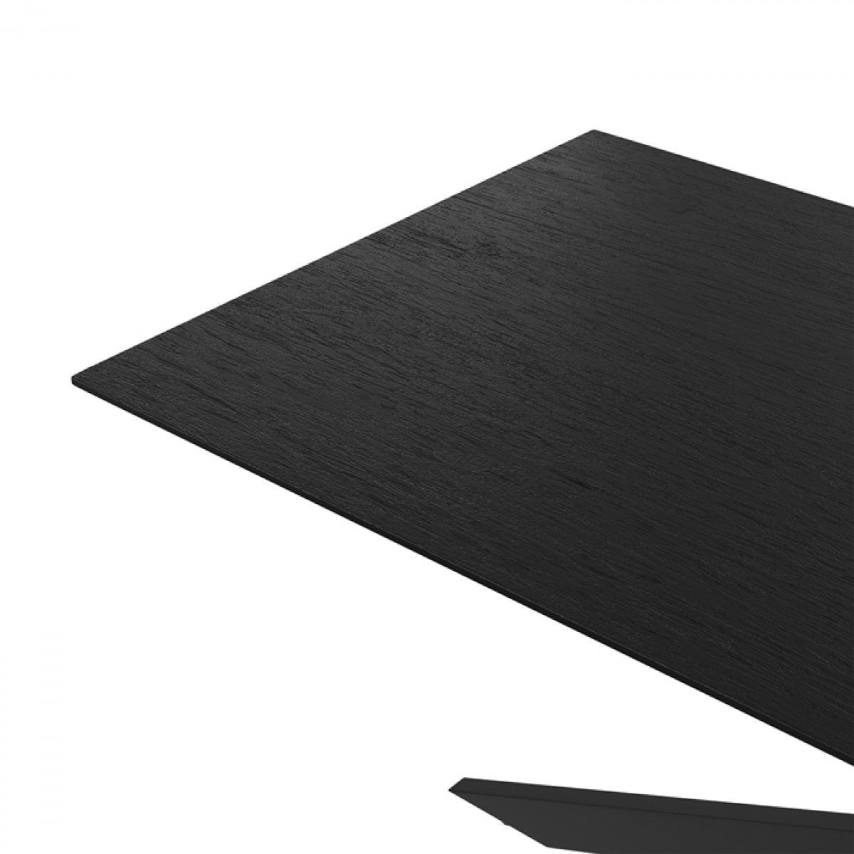 Table rectangulaire 10 personnes en bois de teck recyclé noir 240 cm - Marvel