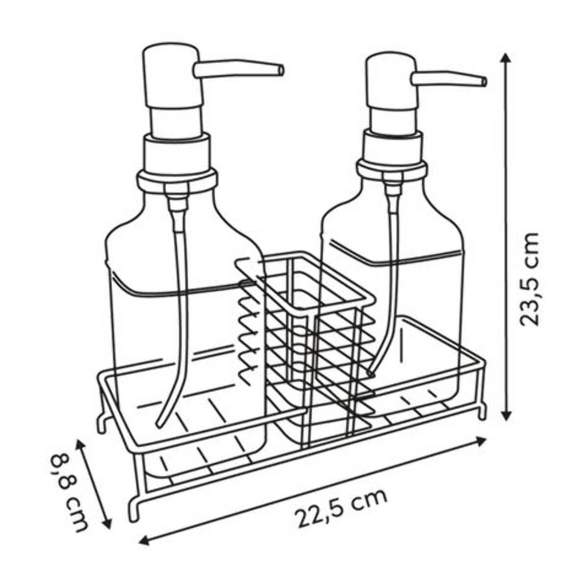 Distributeur de savon Black edition noir 475ml