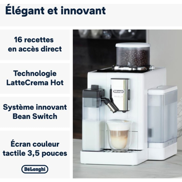 Expresso Broyeur DELONGHI FEB4455.W Rivelia Latte Blanche