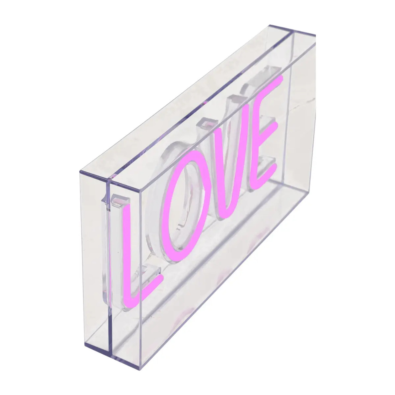 Tube néon à poser led "Love" rose L 23cm