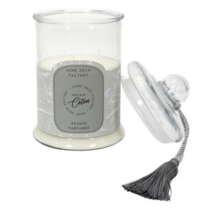 BOUGIE PARFUMEE BONBONNIERE GRISE H29CM