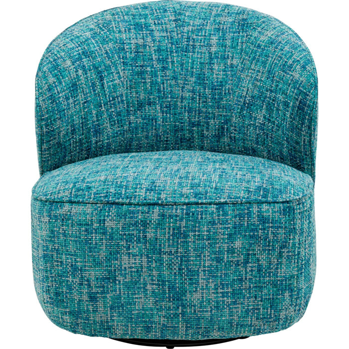Fauteuil pivotant Ellie bleu clair Kare Design