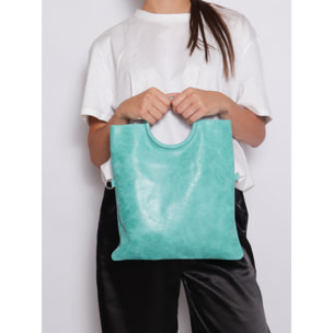 Borsa a mano da donna Made in Italy - Modello Velvet - 100% pelle scamosciata - 29.0 x 30.0 x 1.0 cm