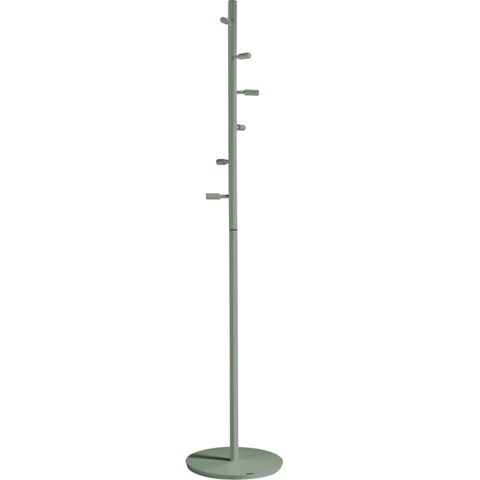 Perchero Espiral madera haya verde 182x37x37 cm