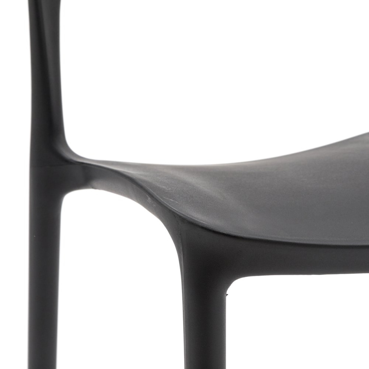 set 4 sedie impilabili in polipropilene nere