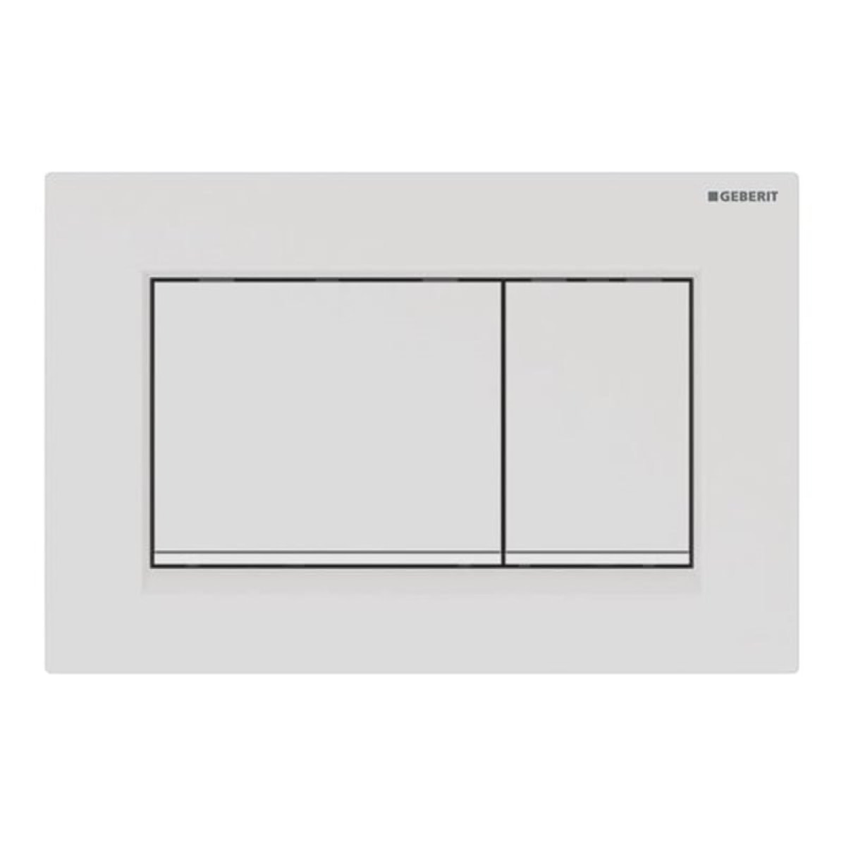Sigma30 Plaque de déclenchement double touche, Blanc mat (115.883.01.1)