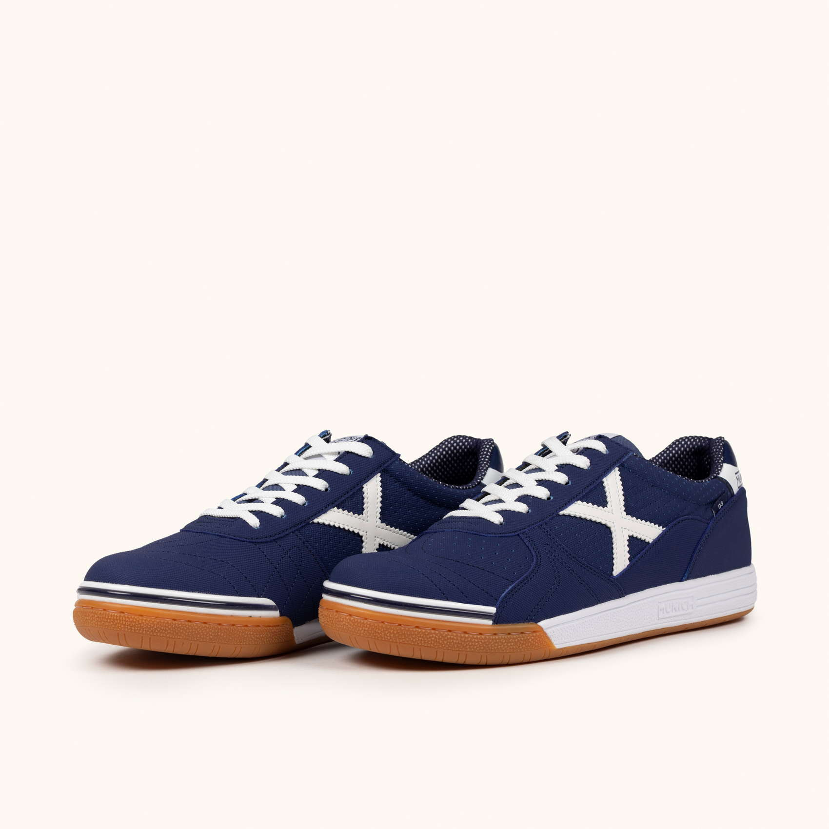 MUNICH G-3 452 Zapatillas de Fútbol Sala Técnicas Marino y Blanco