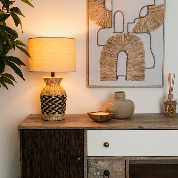 Lampe "Jacinthe" - noir - H49 cm