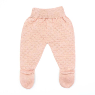 Polaina pompon beige rosa