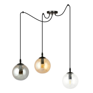 Lampada a sospensione GIGI con diffusori in vetro mix