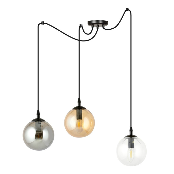 Lampada a sospensione GIGI con diffusori in vetro mix