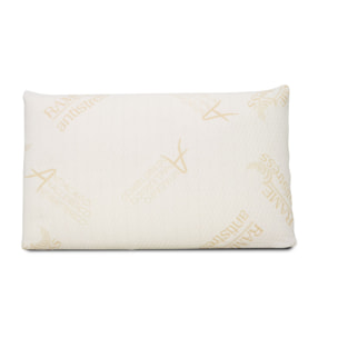 Guanciale Memory Foam Modello Saponetta con Federa Rame Cuscino Sfoderabile, Traspirante e Morbido