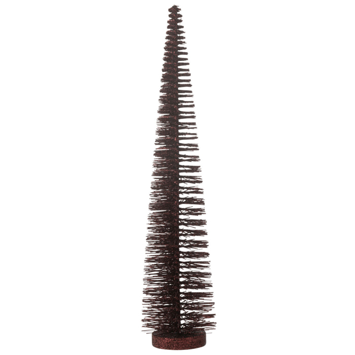 J-Line décoration Sapin De Noël Paillettes -  plastique - bordeaux - medium