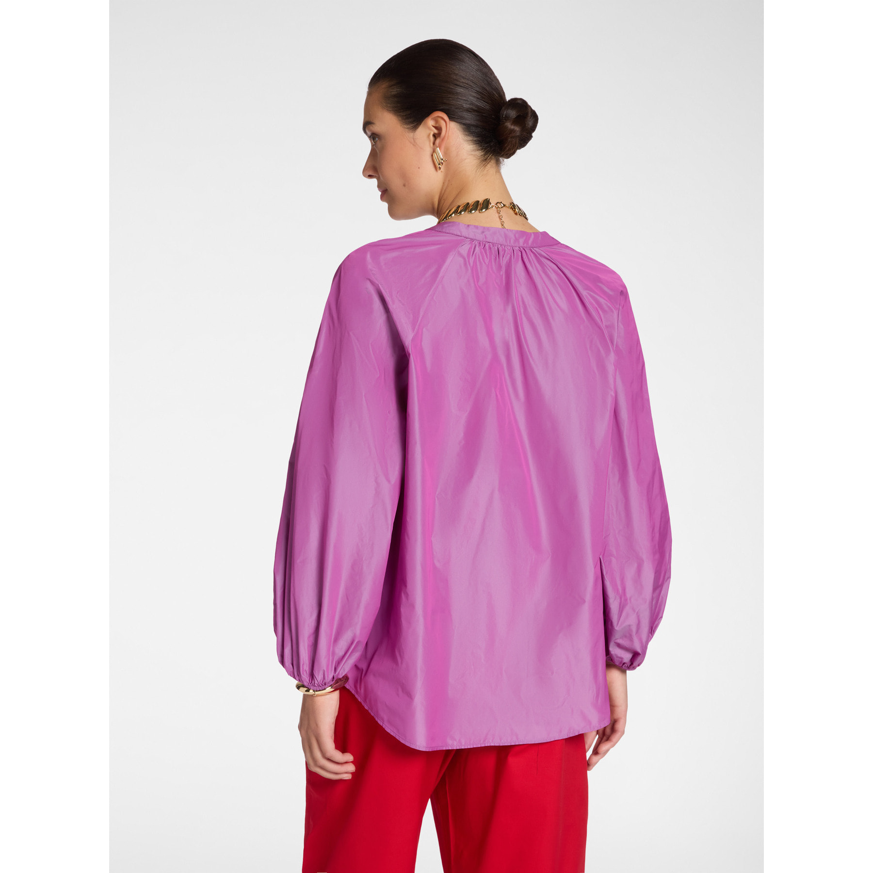 Elena Mirò - Blusa de tafetán - Rosa