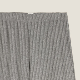 Pantalón punto canalé Sisa color gris Poliéster