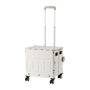Carrito de almacenaje Plegable 43,5x44x93cm con 4 ruedas giratorias de 360º color Gris-56L