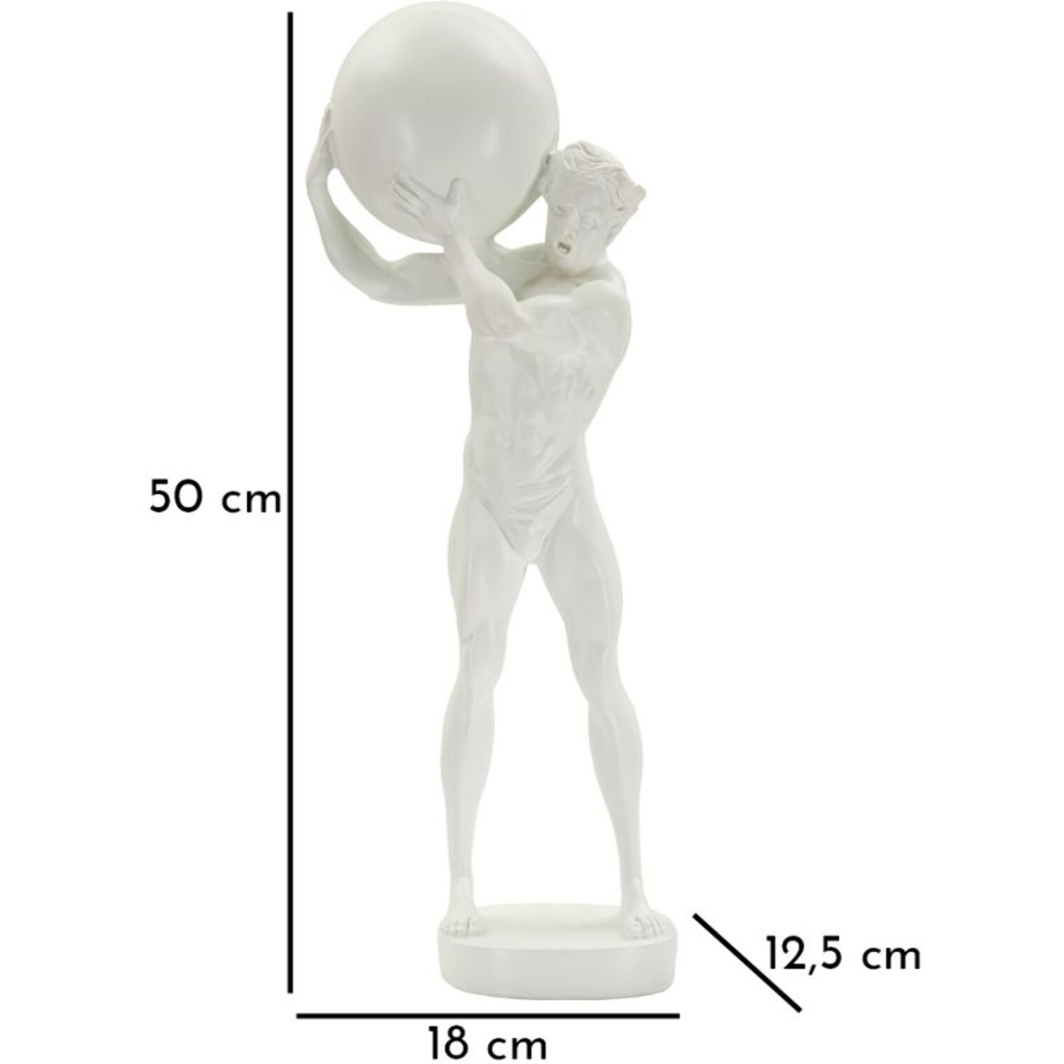 STATUETTA ATLAS CM 18X12,5X50
