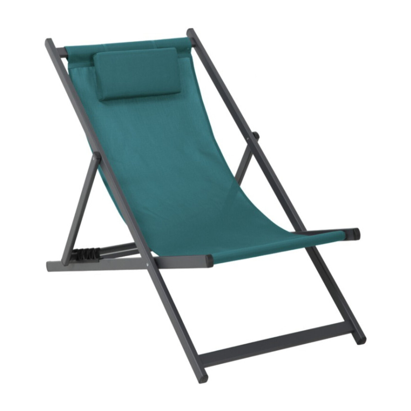 Lot de 2 chiliennes en aluminium - bleu canard - ATHOS