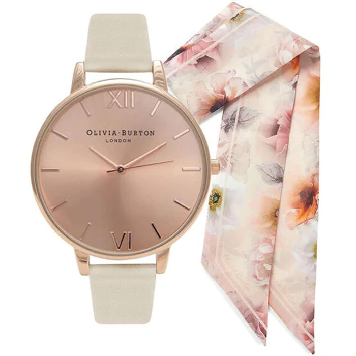 Reloj Olivia Burton OBGSET51 Mujer Analogico Cuarzo con Correa de Cuero