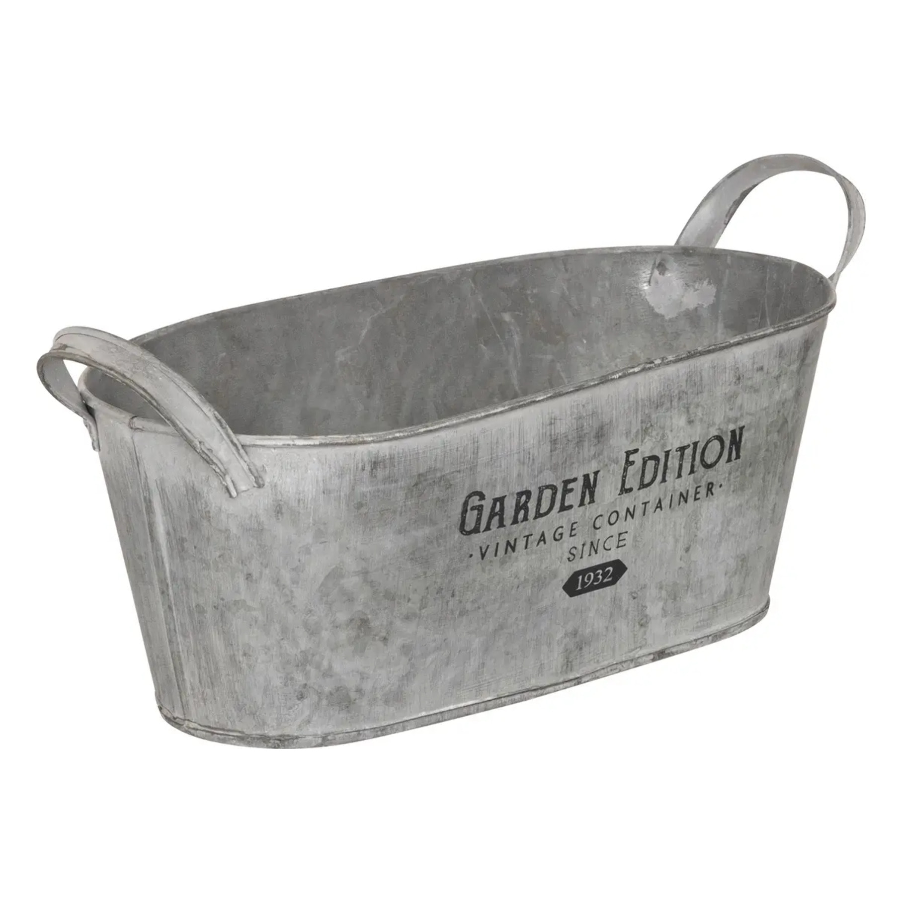 Set de 3 jardinieres métal gris