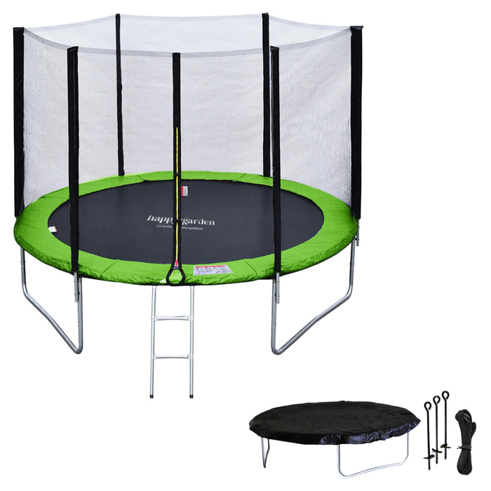 Trampoline réversible avec accessoires - Vert