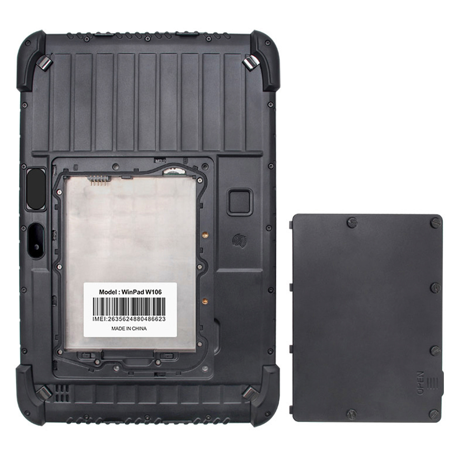 DAM Tablet Rugerizada WinPad W106 4G. SO Windows 10. Pantalla 10,1'' 1280x800px. Intel®HD. 4GB RAM + 64GB. IP65 MIL-STD-810G, reforzada. GPS. 28x2,2x18,7 Cm. Color: Negro