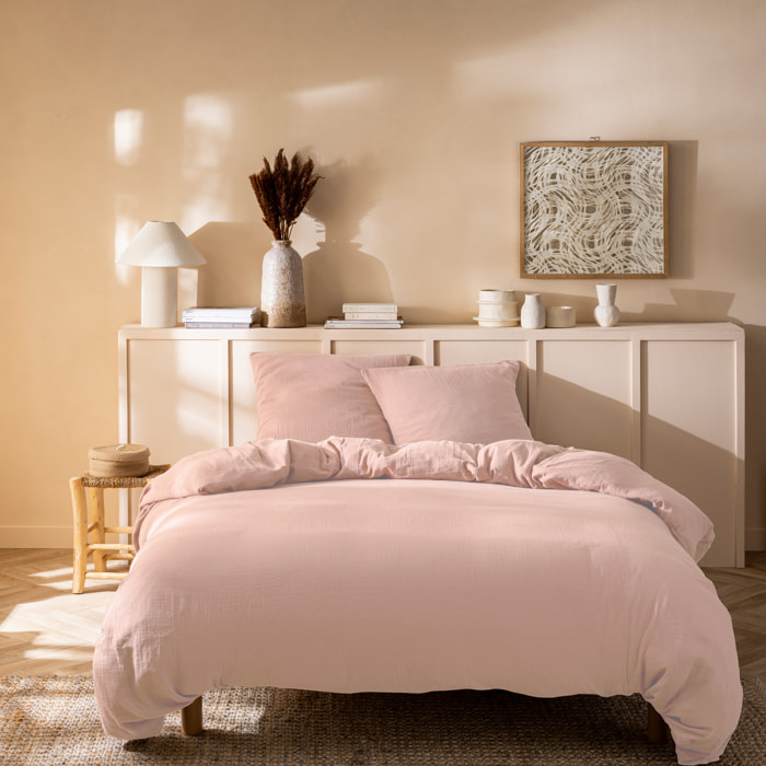 Parure de lit unie en coton, GAZE DE COTON