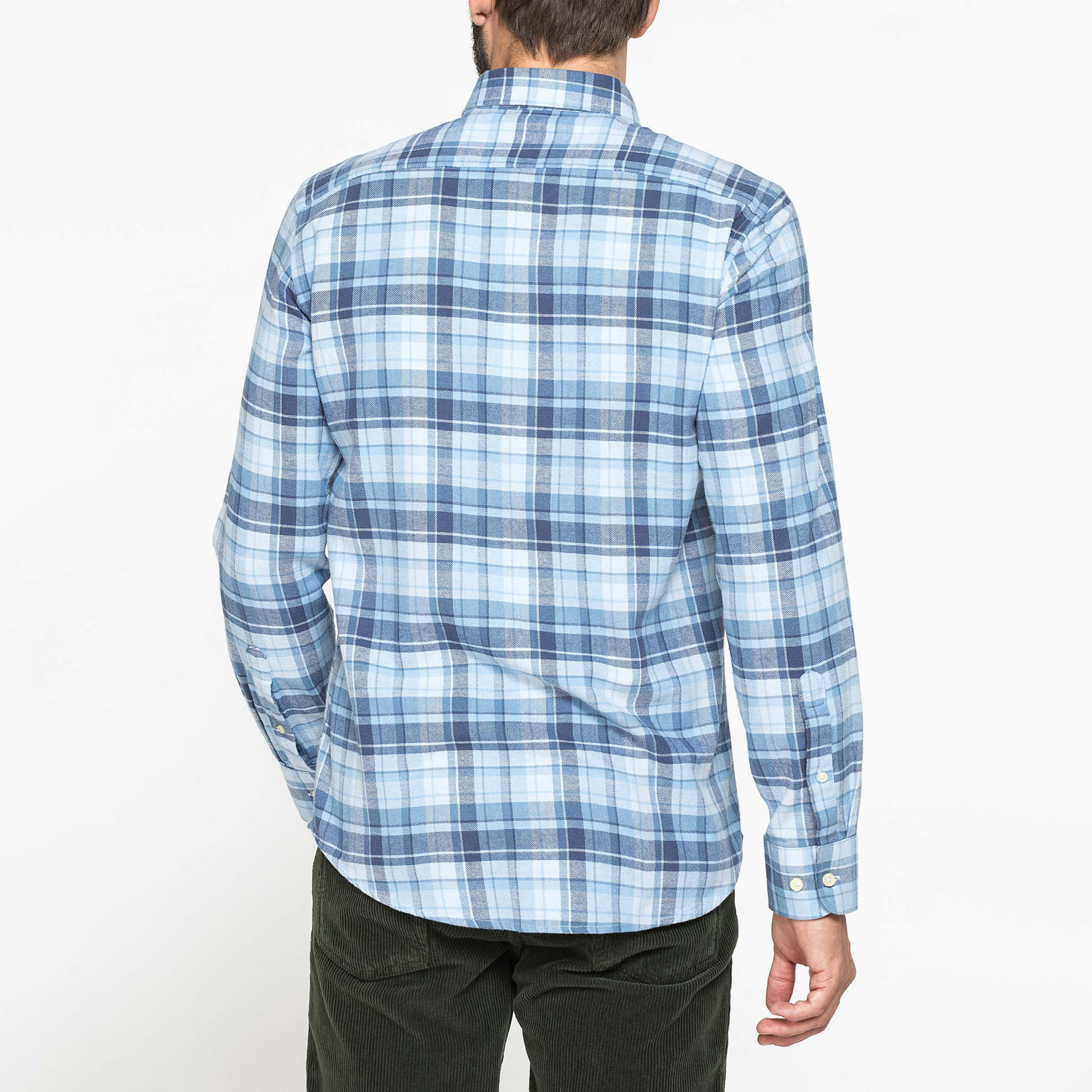 CAMICIA FANTASIA TINTO FILO IN FLANELLA LEGGERA