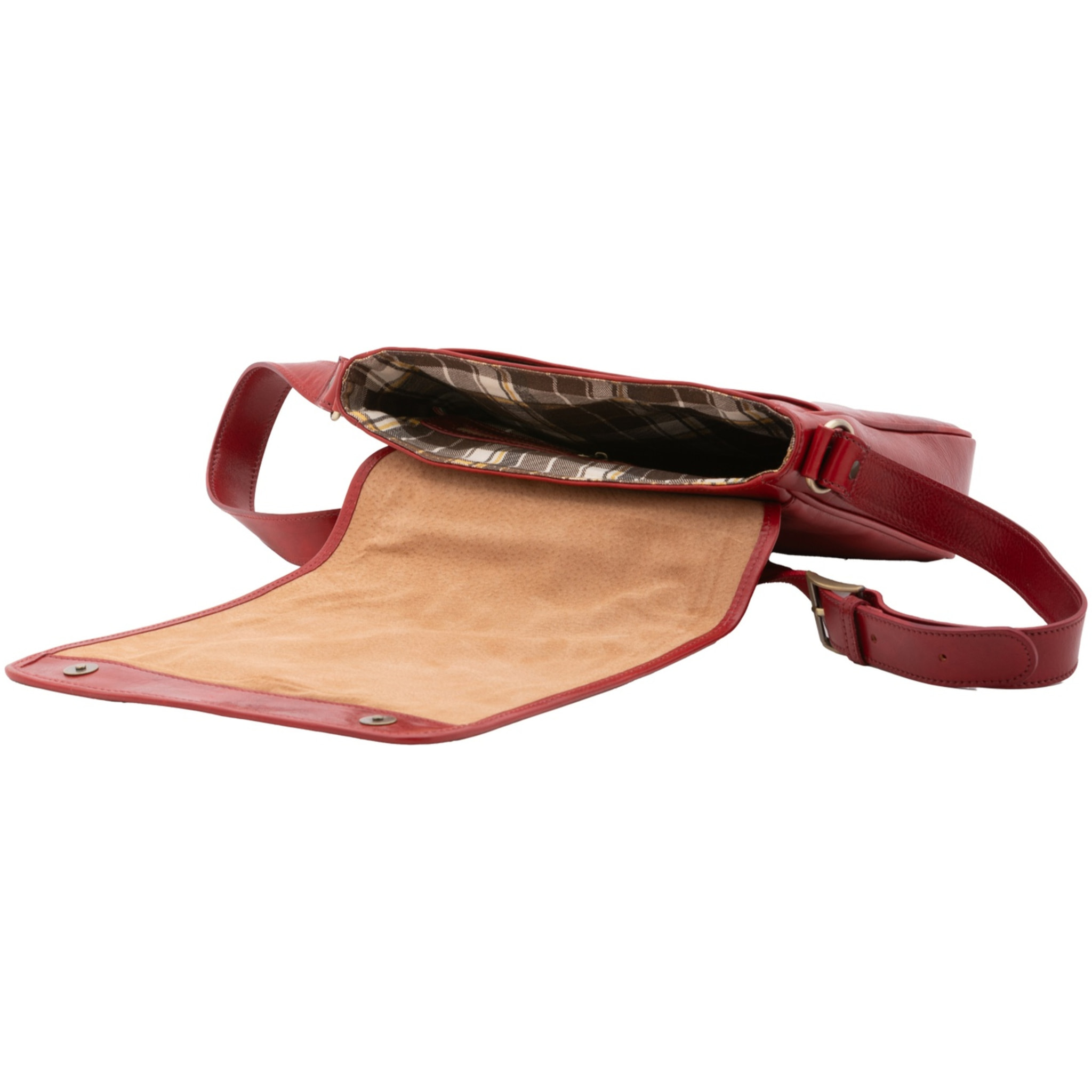 Borsa a tracolla da uomo in vera pelle - Modello False - Made in Italy - 29.0 x 28.0 x 9.0 cm