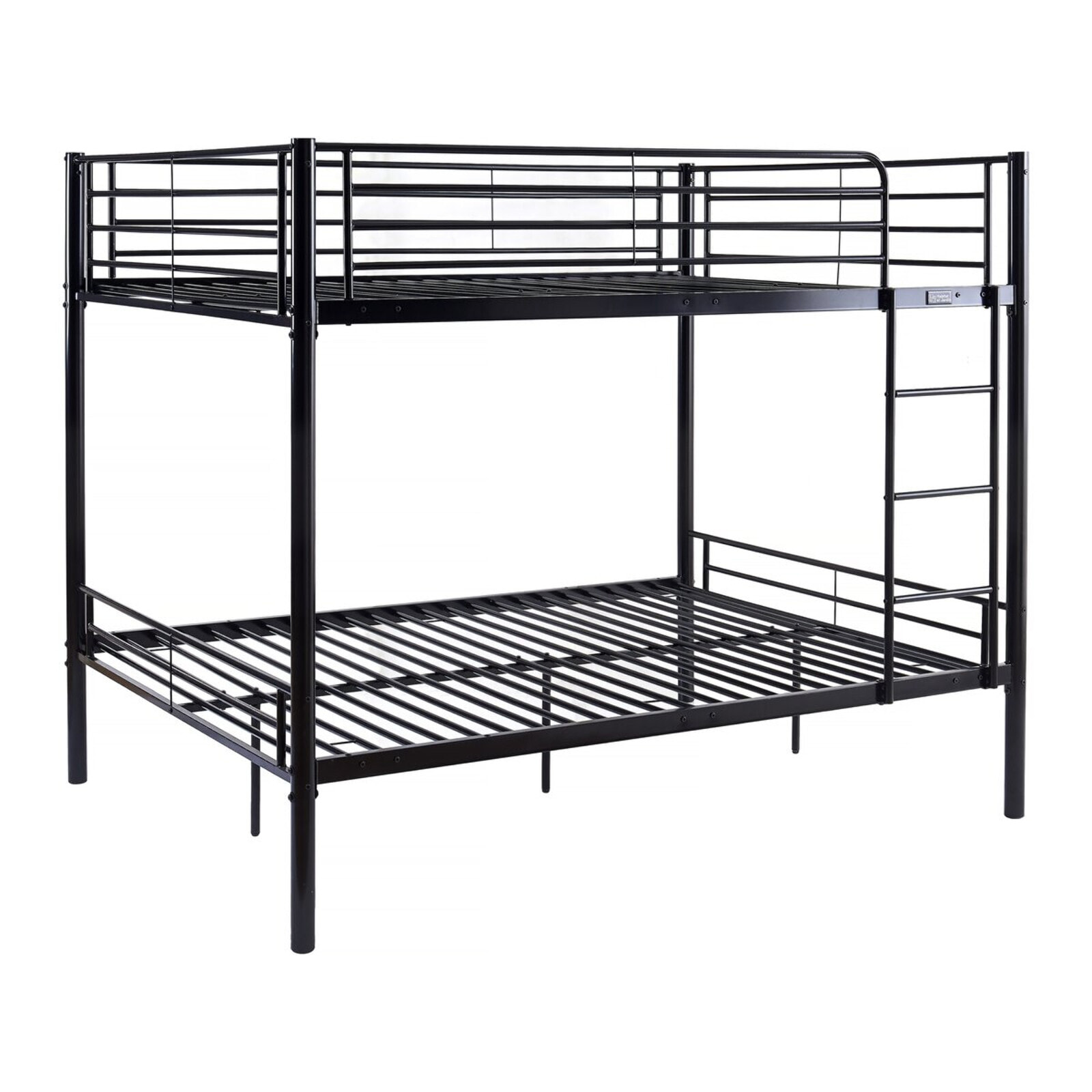 Lit superposé double "Adam" - Sommier inclus - 140 x 190 cm - Noir