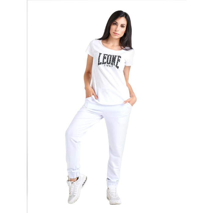 T-shirt a maniche corte da donna logo grande Luxury