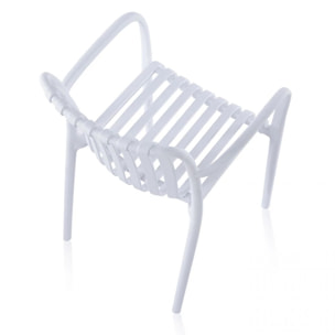 Pack 4 sillas de exterior Jamie Arm Blanco