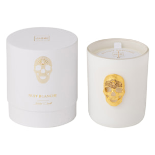 J-Line bougie parfumée Crâne - Nuit Blanche - blanc - large - 65H
