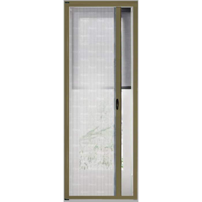 Zanzariera Universale Scorrimento Orizzontale Per Porte Portafinestra Balconi A Rullo Avvolgibile Telaio Alluminio In Kit Colore Marrone 150 x 250 cm