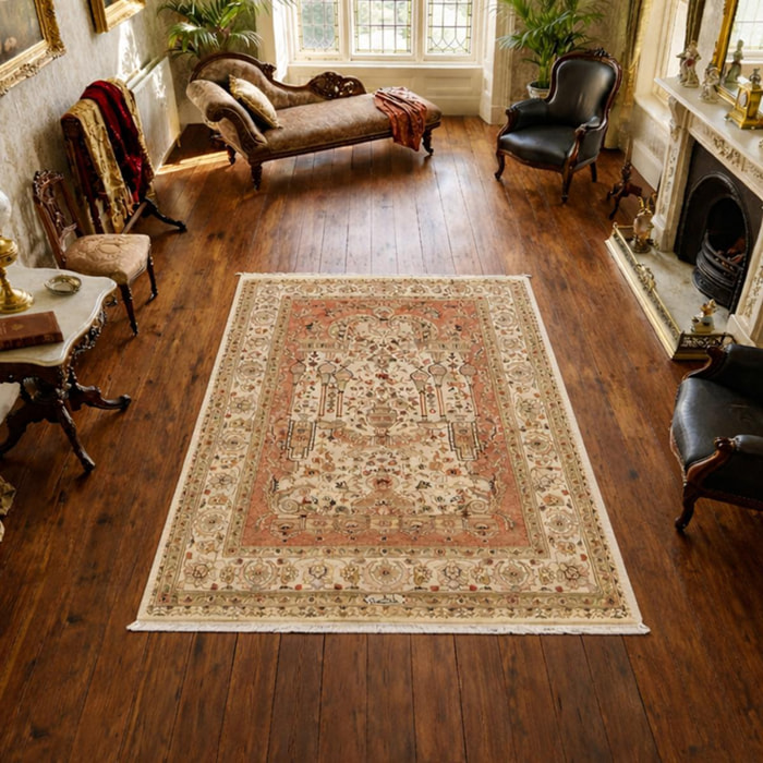 Authentique Tapis d'Orient fait main en soie NITE