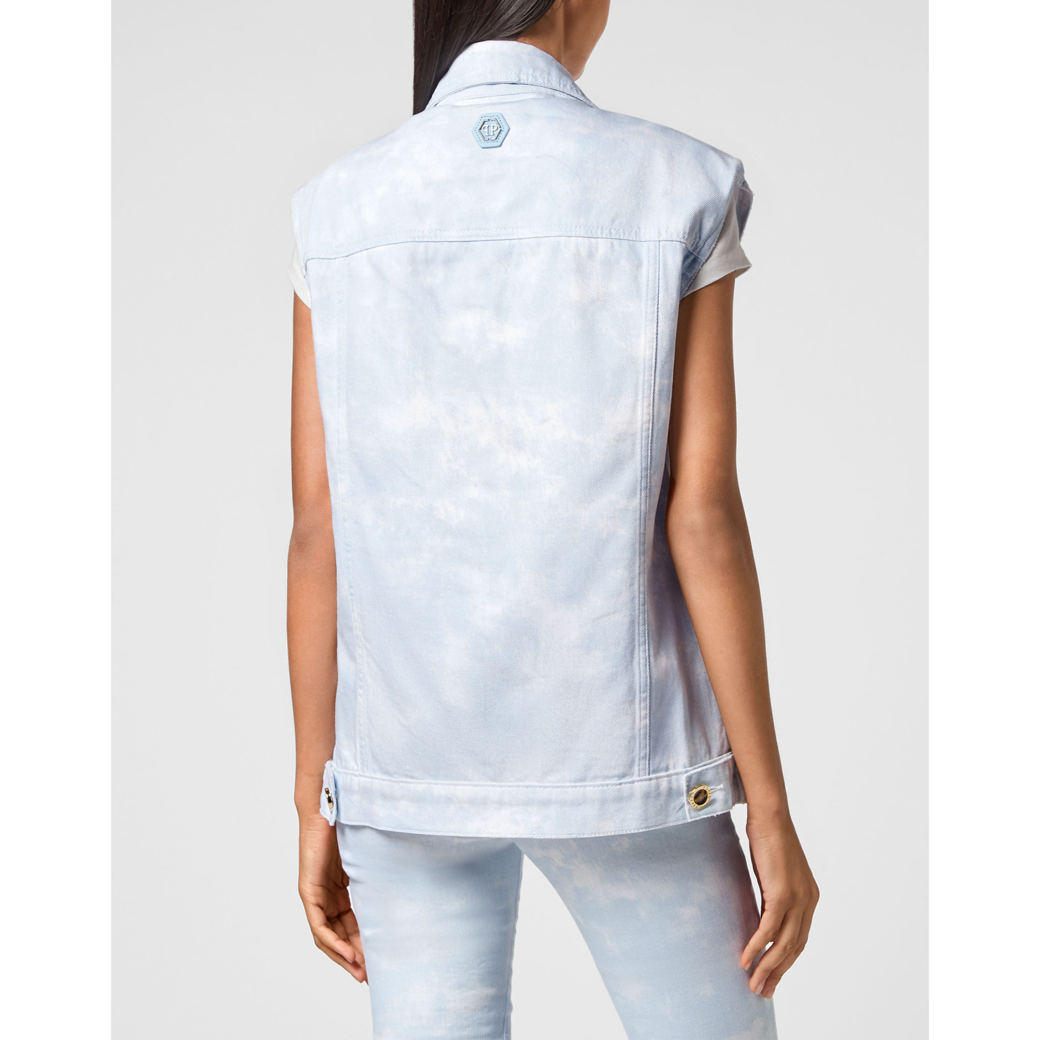 PHILIPP PLEIN Denim Vest Oversize