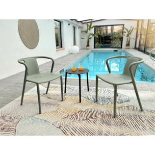 DIEGO - Fauteuil de jardin empilable en Polypropylène