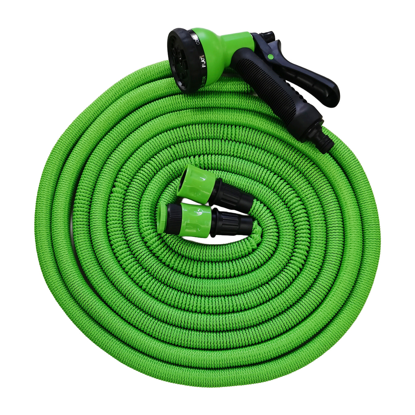 Pistola a spruzzo con 8 modalità d'uso e tubo estensibile in lattice da 15 m.