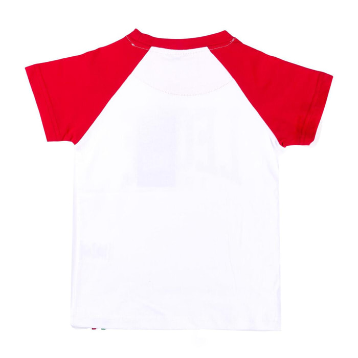 T-shirt Leone bambino con maniche corte raglan Lion Fluo