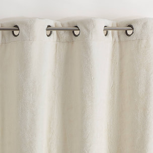 Rideau épais imitation fourrure polaire - Blanc