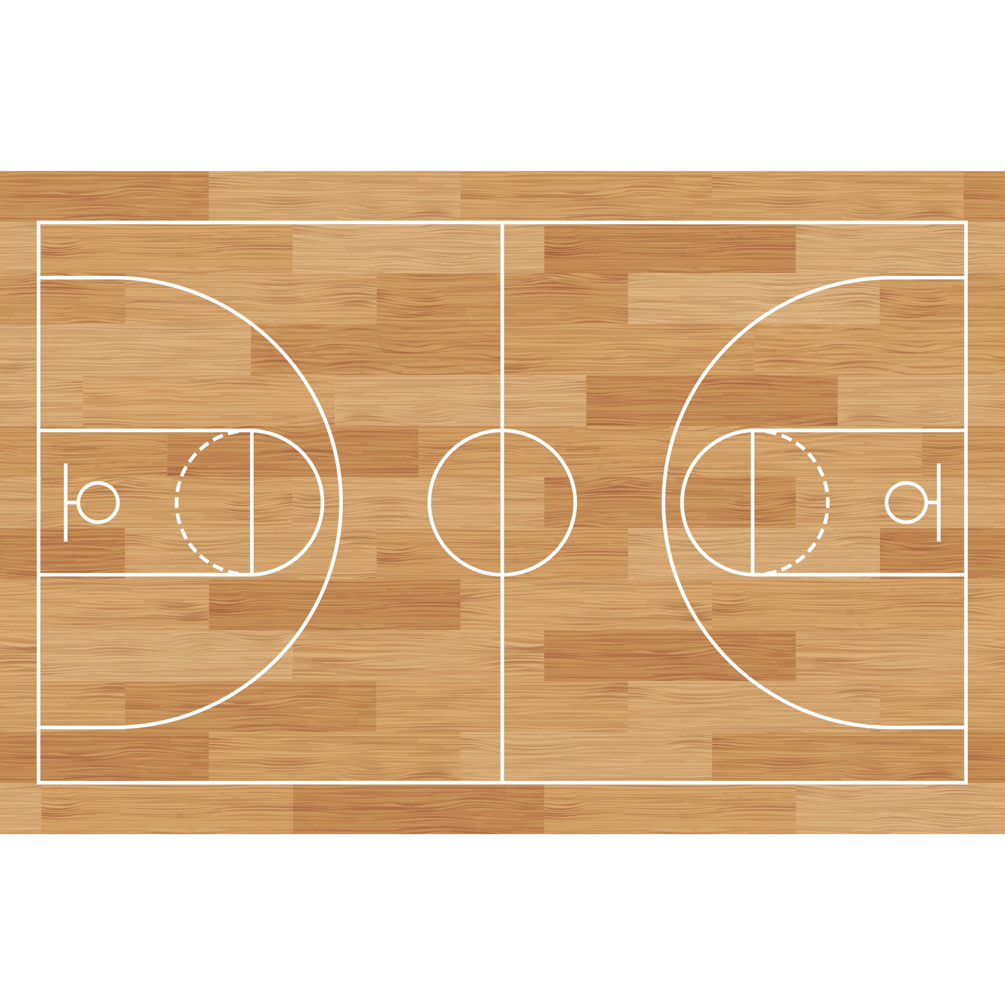 Alfombra de vinilo Cancha de Baloncesto 160x240 cm - PVC antideslizante, vinilica, para habitación de los niños, infantil