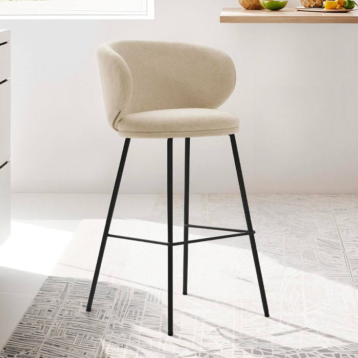 Lot de 2 tabourets en tissu - COCOON