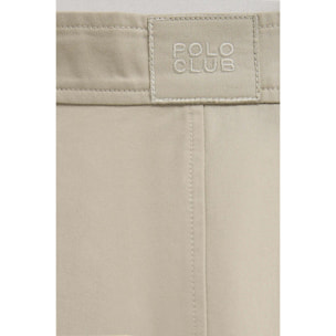 Falda color piedra con pliegues Polo Club