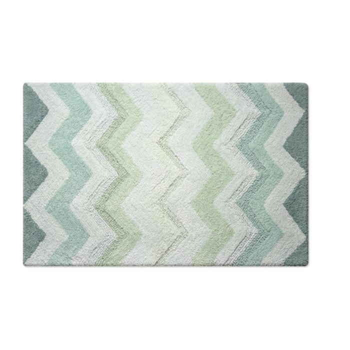 Tappeto Bagno Super Assorbente E Antiscivolo Fantasia Zig Zag Modello Corner Bosco