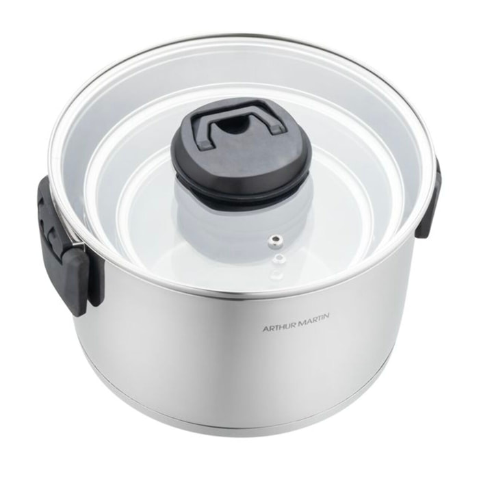 Set de 3 marmites avec poignées rabattables