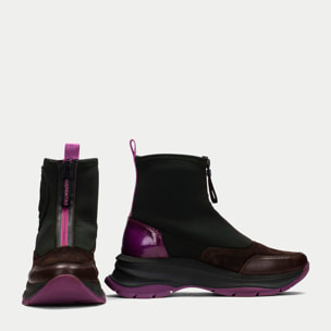 Botin sport Alaska Verde marrón magenta 4,5 cm