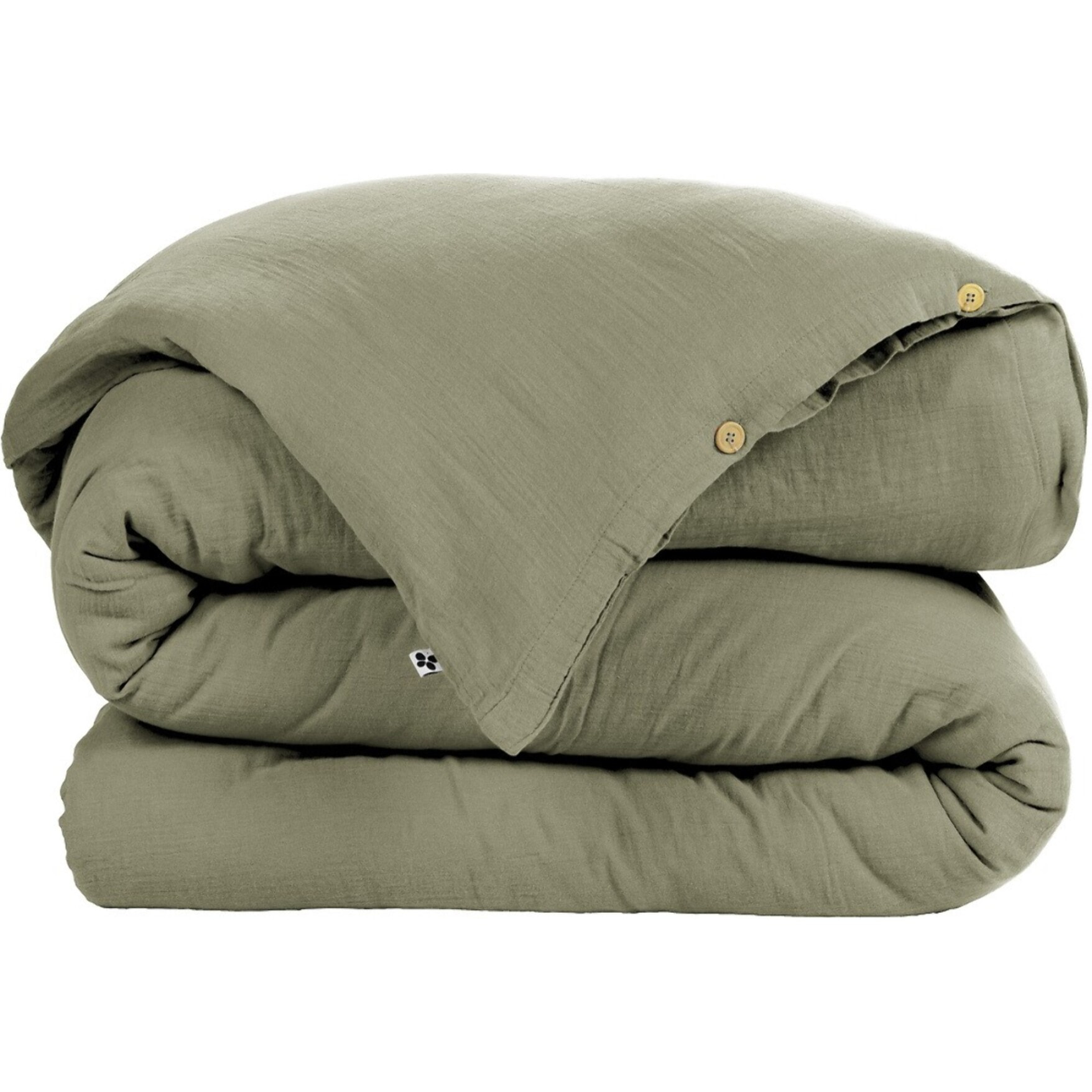 Housse de couette gaze de coton vert