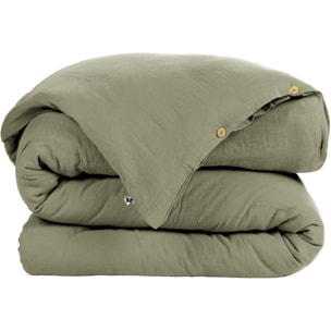Housse de couette gaze de coton vert