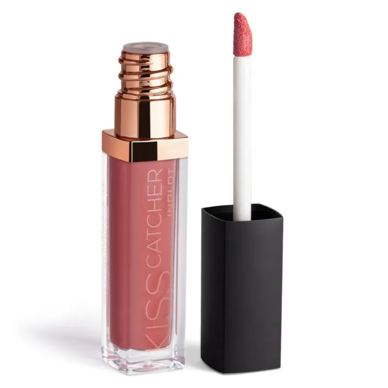 INGLOT Kiss Catcher Liquid Lipstick Unobvious Coral 04, Gloss labial liquído hidratante con color, Vegano, Alta pigmentación. 5,5ml