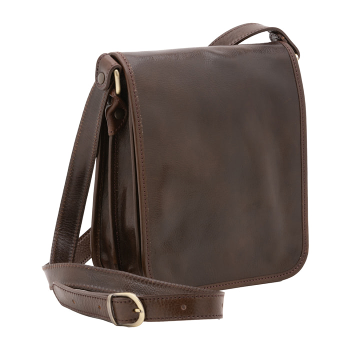 Borsa a tracolla  da uomo In Vera pelle Made in Italy 23x20x9 cm